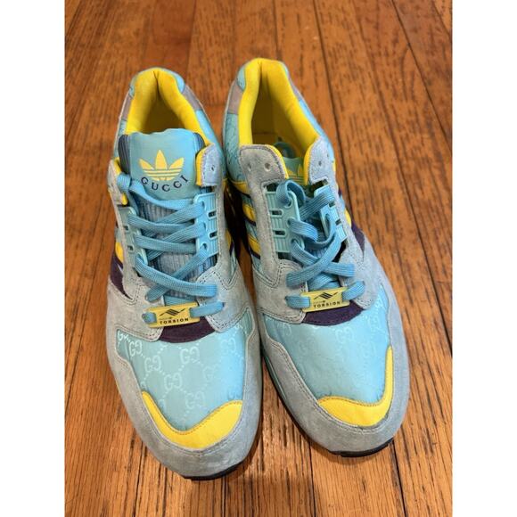 adidas Gucci x ZX 8000 Aqua GG Monogram Size 9 New W/ Defect - Picture 2 of 10